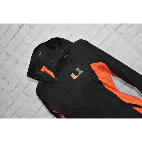 Colosseum Athletic Jacket Womens Size Large Miami Hurricanes The U Fill Zip - Picture 1 of 9
